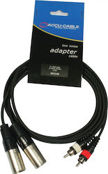 Accu-Cable AC-2XM-2RM/5 XLR male to RCA male 5m Cable (AC-2XM-2RM/5)