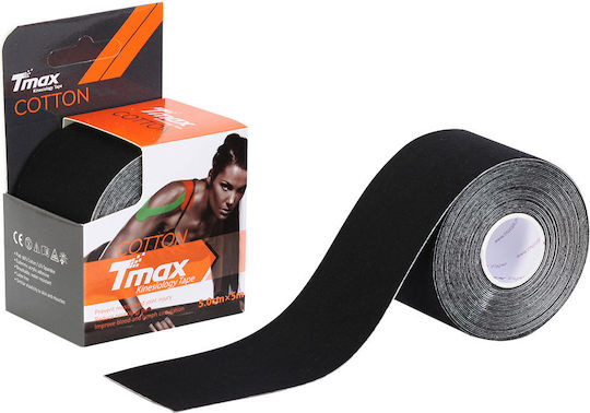 Tmax Cotton Verband 5cm x 5m Schwarz