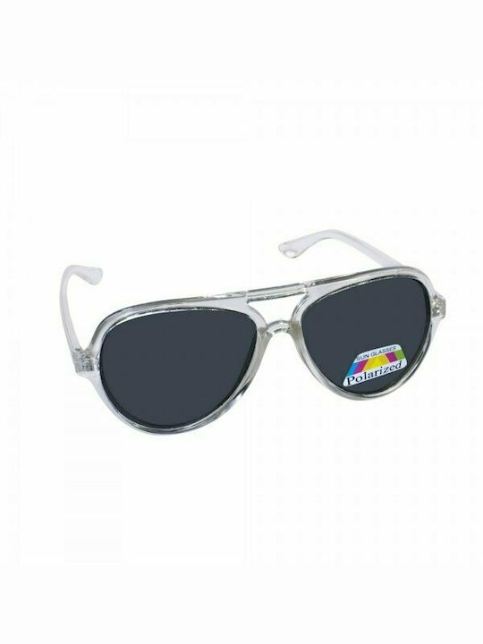 Eyelead EyeLead Polarized Men's Sunglasses with Transparent Plastic Frame and Black Polarized Lens L 634