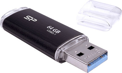 Silicon Power Blaze B02 64GB USB 3.1 Stick Μαύρο