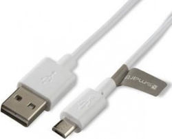 4Smarts Type-a To 4S468473 Regular USB 2.0 σε micro USB 0.53m Λευκό