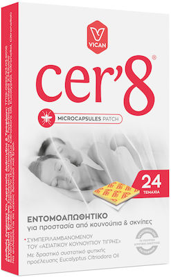 Vican Cer’8 Εντομοαπωθητικά Αυτοκόλλητα 24τμχ