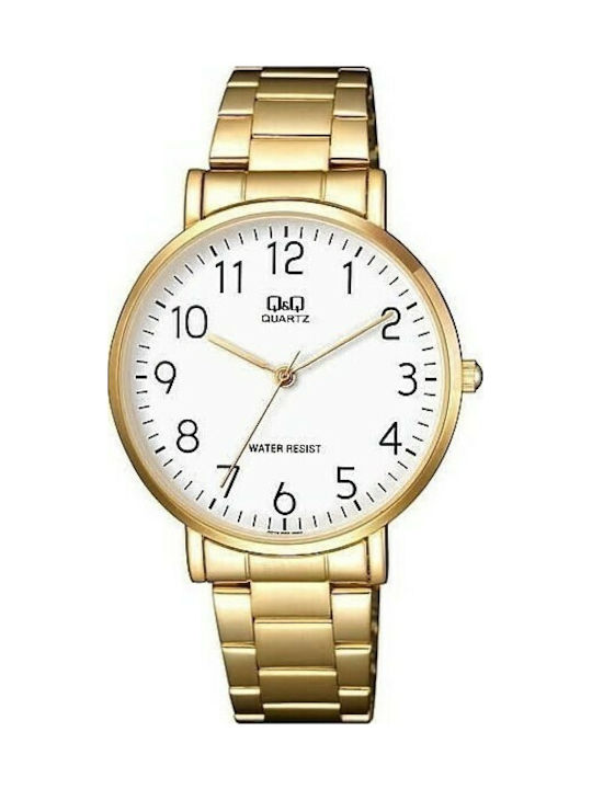 Q&Q Uhr mit Gold Metallarmband Q978J004