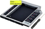Powertech Caddy HDD & SSD 2.5" SATA, cu înălțimea de 12.7mm (PT-242)