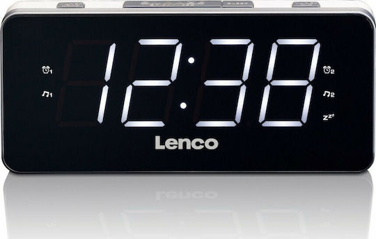 Lenco CR-18 Tischuhr Digital Kunststoff Weiß CR-18