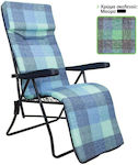 Escape Sunbed-Armchair Beach with Reclining 6 Slots Blue