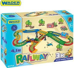 Wader Kid Cars Railway Set mit Zug für 3+ Jahre alt+ Jahre