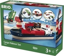 Brio Toys Cargo Harbour Set with Train for 3++ Years