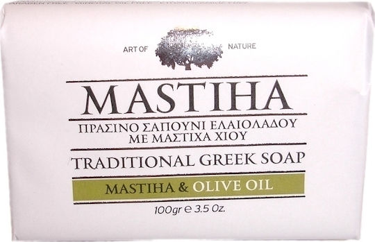 Mastihashop Green Olive Oil Soap Bar with Chios Mastiha 100gr