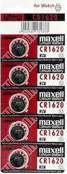 Maxell Baterii Pentru Ceasuri Litiu CR1620 3V 5 Buc