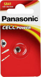 Panasonic Cell Power Uhrenbatterie Silber-Oxid SR41 1,55V 1 Stück