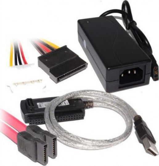 Powertech CAB-U049 USB-A 2.0 to IDE & SATA Μαύρο