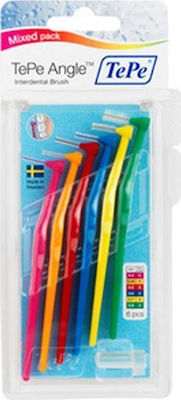 TePe Angle Interdental Brushes with Handle Mixed 6pcs