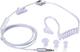 Anti Radiation Air Tube Mono Single In-ear Handsfree with 3.5mm Connector White