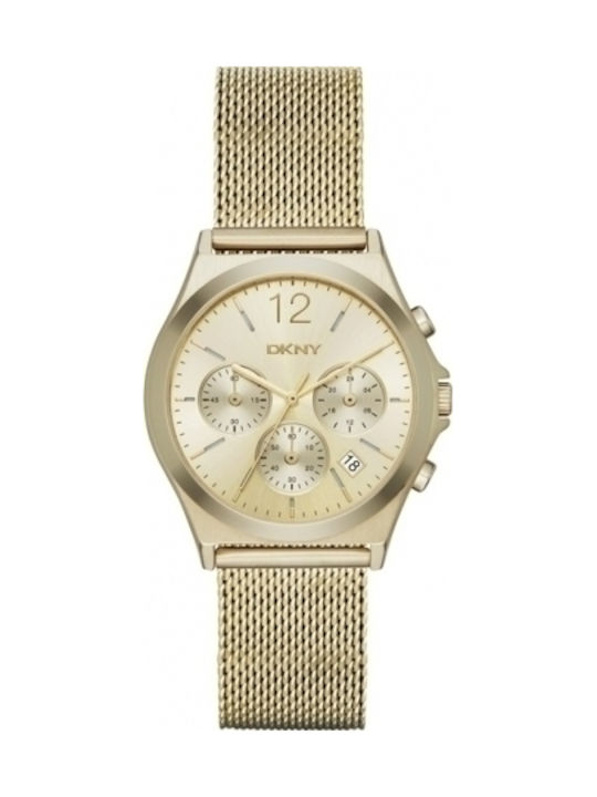 DKNY Parsons Chrono Uhr mit Gold Metallarmband