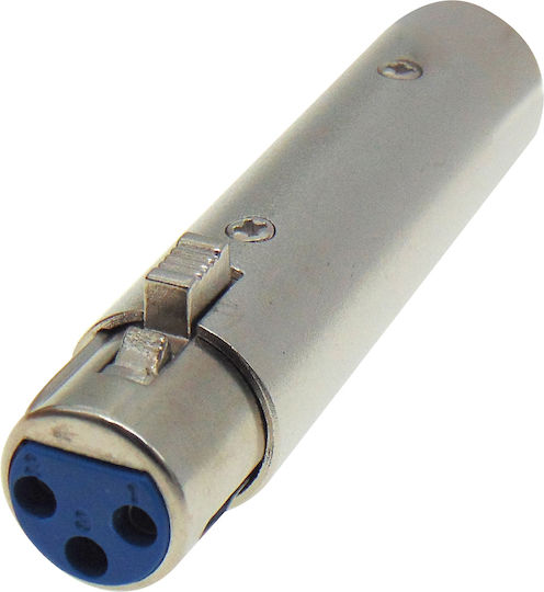 JKG Μετατροπέας XLR male σε XLR female Ασημί 5τμχ LZ161