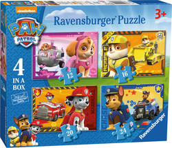 Kinderpuzzle Paw Patrol 4 in a Box für 3++ Jahre 12pcs Ravensburger