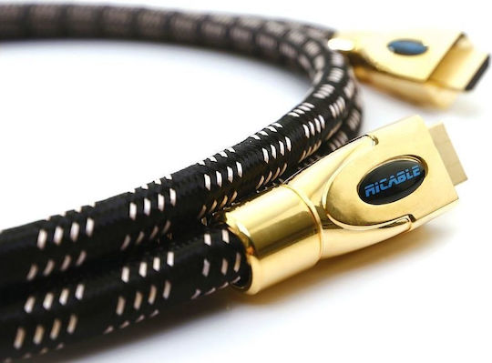 Ricable B5 HDMI 2.0 Premium High Speed 4K 60Hz HDR Geflochtenes HDMI-Kabel HDMI-Stecker - HDMI-Stecker 5m Schwarz
