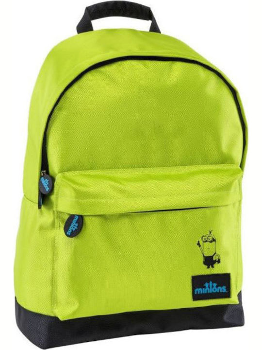 Graffiti Minions School Bag Backpack Elementary, Elementary in Green color