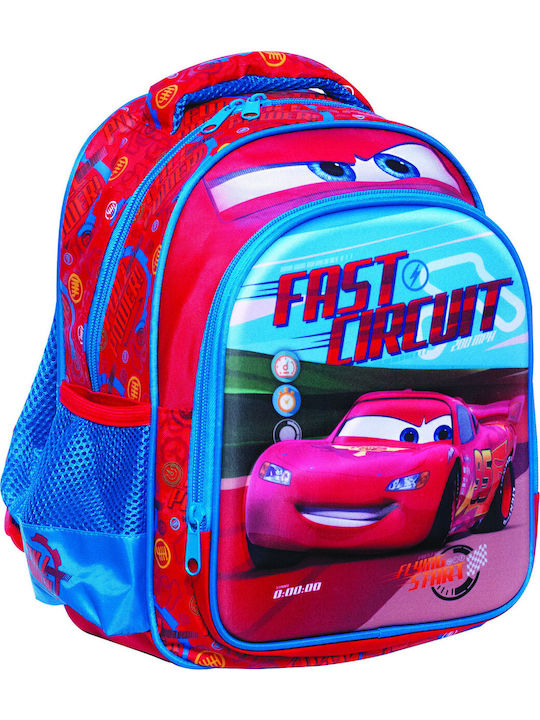 Gim Cars Lap 3D School Bag Backpack Kindergarten Multicolored 9lt