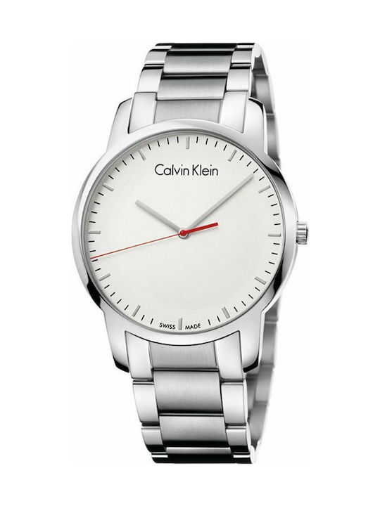 Calvin Klein City Uhr Batterie mit Silber Metallarmband