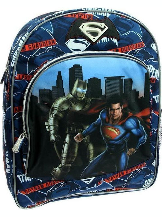 Graffiti Batman Vs Superman School Bag Backpack Elementary, Elementary in Blue color