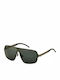 Mercedes-Benz Men's Sunglasses with Green Metal Frame and Gray Lens M3018 D