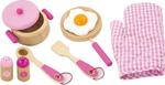 Viga Toys Cooking Toy / Kitchen Utensils Cooking Tool Set - Pink made of Wood for 3+ Years Old 9pcs 50116