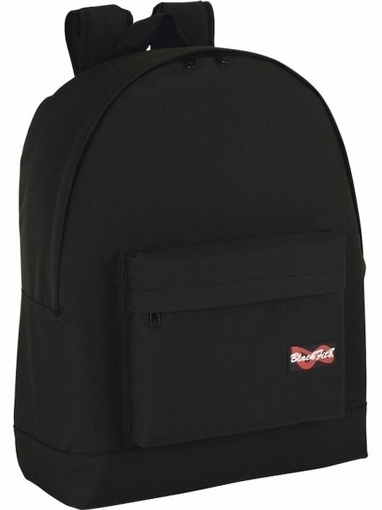 Safta Day Pack Blackfit8 Black Σχολική Τσάντα Πλάτης Γυμνασίου - Λυκείου σε Μαύρο χρώμα