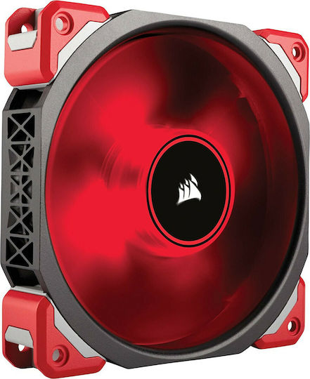 Corsair ML120 Pro LED Case Fan (2400rpm / 75cfm) με Κόκκινο Φωτισμό και Σύνδεση 4-Pin PWM Κόκκινο