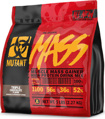 Mutant Mass Muscle Mass Gainer cu Aromă de Ciocolată triplă 2.27kg