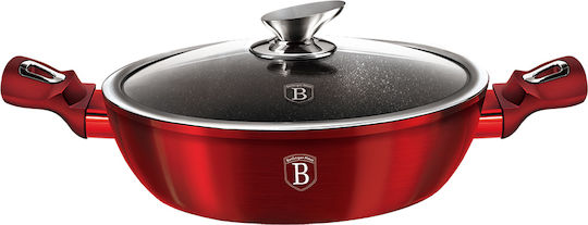 Berlinger Haus Metallic Line Shallow Pot made of Aluminum 2.3lt / 24cm Burgundy