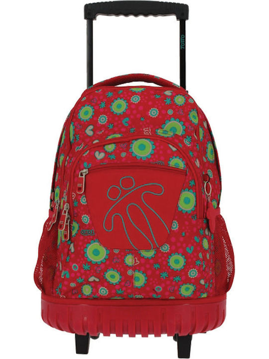 Totto Morral Renglon School Bag Trolley Elementary, Elementary in Red color