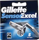 Gillette Sensor Excel Replacement Heads with 5 Blades 5pcs