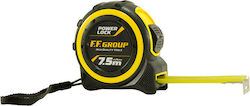 F.F. Group 7.5m Tape Measure with Auto-Rewind 25mm x 7.5m