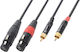 Power Dynamics Cable 2x XLR female to RCA male 6m Cable (176.696)