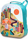 Oops Happy City School Bag Backpack Kindergarten Multicolour