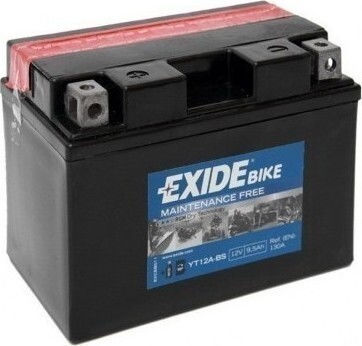 Exide Maintenance Free Μπαταρία Μοτοσυκλέτας YT12A-BS 130A με Χωρητικότητα 9.5Ah
