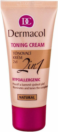 Dermacol Toning 2in1 Neutral Light Κρέμα Προσώπου Ημέρας με Χρώμα για Ενυδάτωση & Ατέλειες με Πανθενόλη 30ml