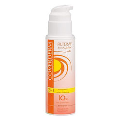 Coverderm Filteray Plus Milk Waterproof Sunscreen Cream for the Body SPF10 150ml