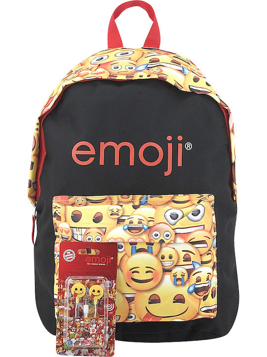 Paxos Emoji Full Fun Yellow School Bag Backpack Elementary, Elementary in Yellow color