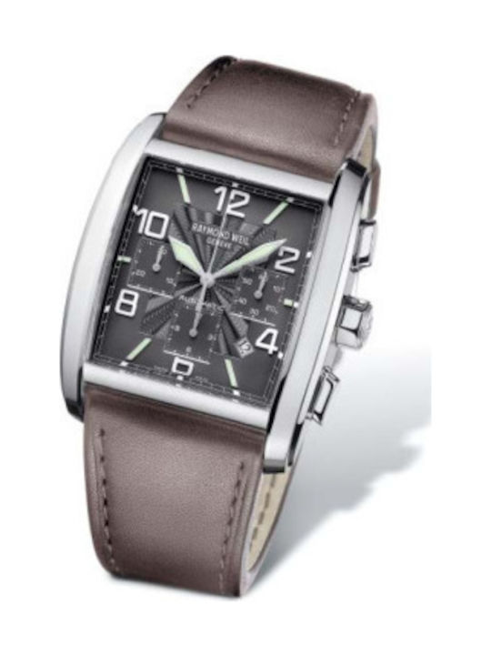Raymond Weil Don Giovanni Men's Watch 40mm Chronograph Automatic with Brown Leather Strap