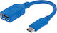 Manhattan Конвертор USB-C мъжки към USB-A женски Син 1бр 353540