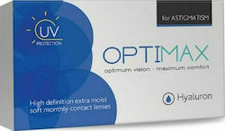 Optimax Hyaluron For Astigmatism 3 Monthly Astigmatic Contact Lenses Hydrogel with UV Protection