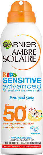 Garnier Ambre Solaire Sensitive Advanced SPF50+ Waterproof Kids Sunscreen Spray for Face 200ml