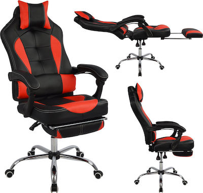 HomeMarkt HM1055.01 Gaming Chair with Footrest Red