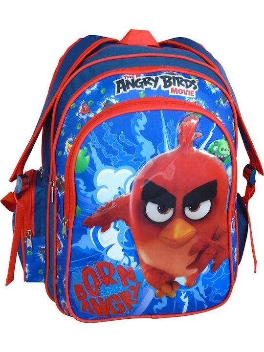 Paxos Angry Birds Σχολική Τσάντα Πλάτης Δημοτικού Πολύχρωμη