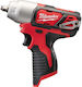 Milwaukee M12 BIW38-0 Ударен гайковерт Соло с Приемник 3/8"
