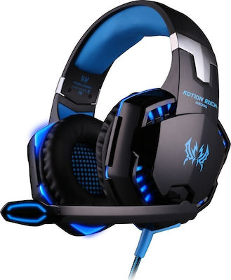 Kotion Each G2000 Over Ear Gaming Headset με σύνδεση 3.5mm / USB Μπλε