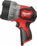 Milwaukee Rechargeable Handheld Spotlight LED IP24 Dual Function with Maximum Brightness 750lm M12 SLED-0